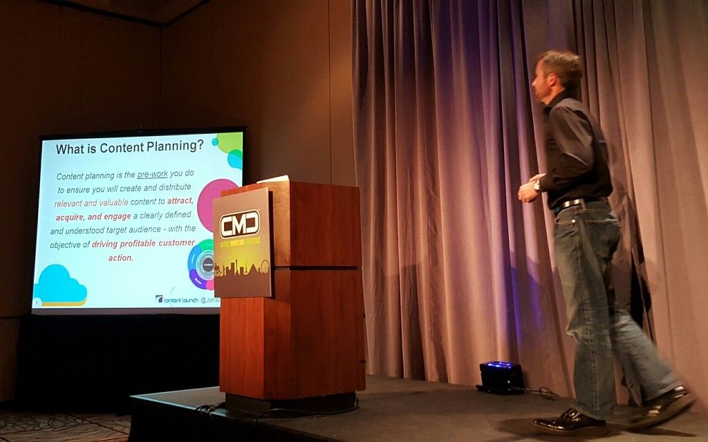 Content Launch CEO Jon Wuebben presents at the Content Marketing Conference, Las Vegas, NV May 2015.
