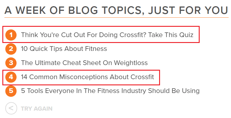 a week of blog topics
