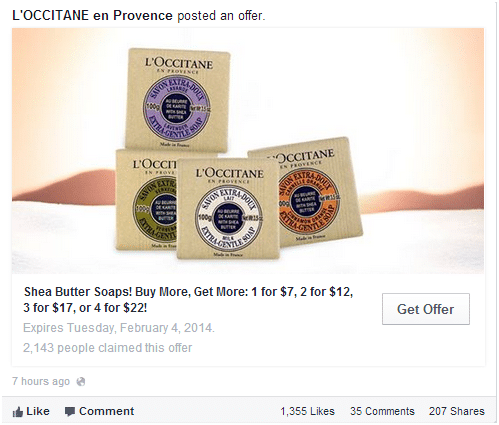facebook ad offer