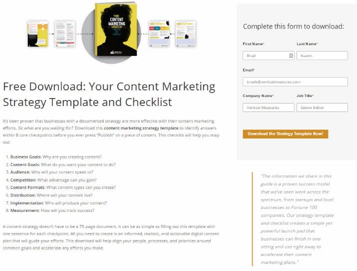 Gated landing page